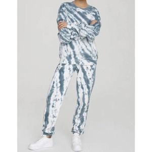 NWT Good‎ American Womens Tie Dye Boyfriend Sweatpants Size 8(5X) Drawstring